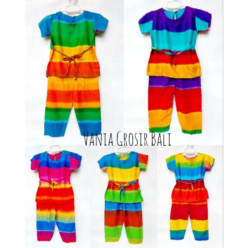 SETELAN RAINBOW ANAK CELANA PANJANG SIZE O-S-M