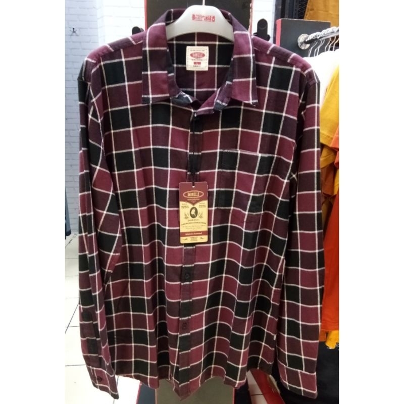 Gabrielle jeans original mens BBAC207M0123L Kemeja panjang pria flanel regular fit