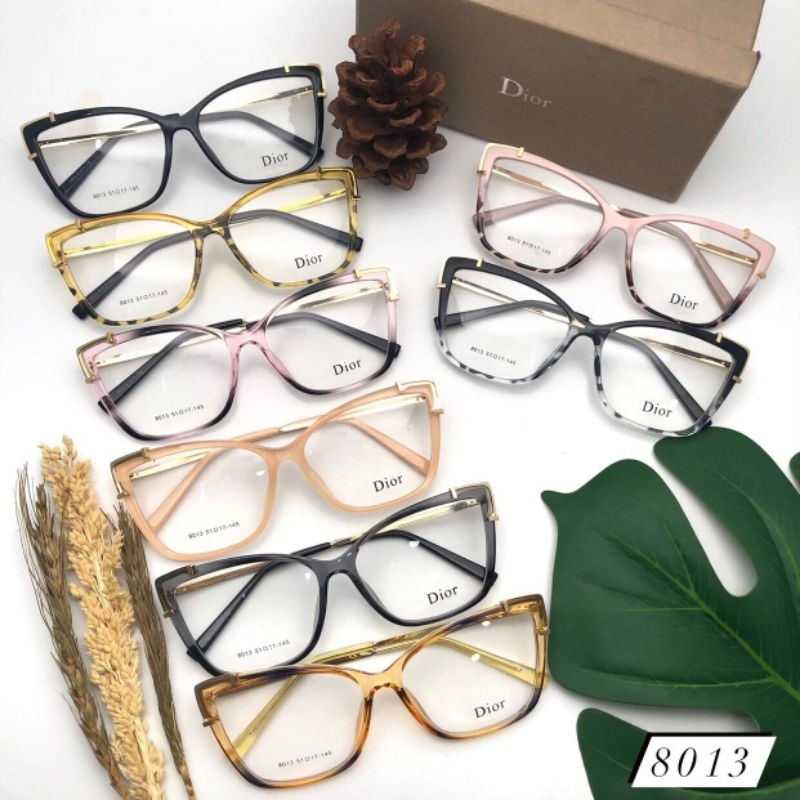 Nnkacamata frame cat eye kotak wanita 8013