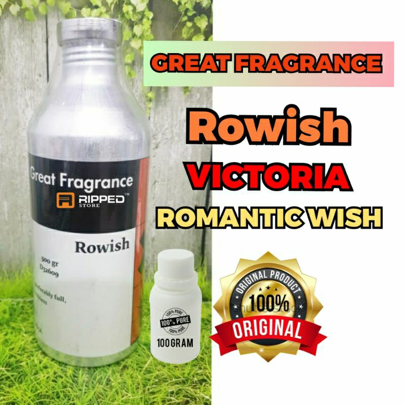 (100ML) BIBIT PARFUM MURNI ROWISH VICTORIA ROMANTIC WISH BY GREAT FRAGRANCE ORIGINAL