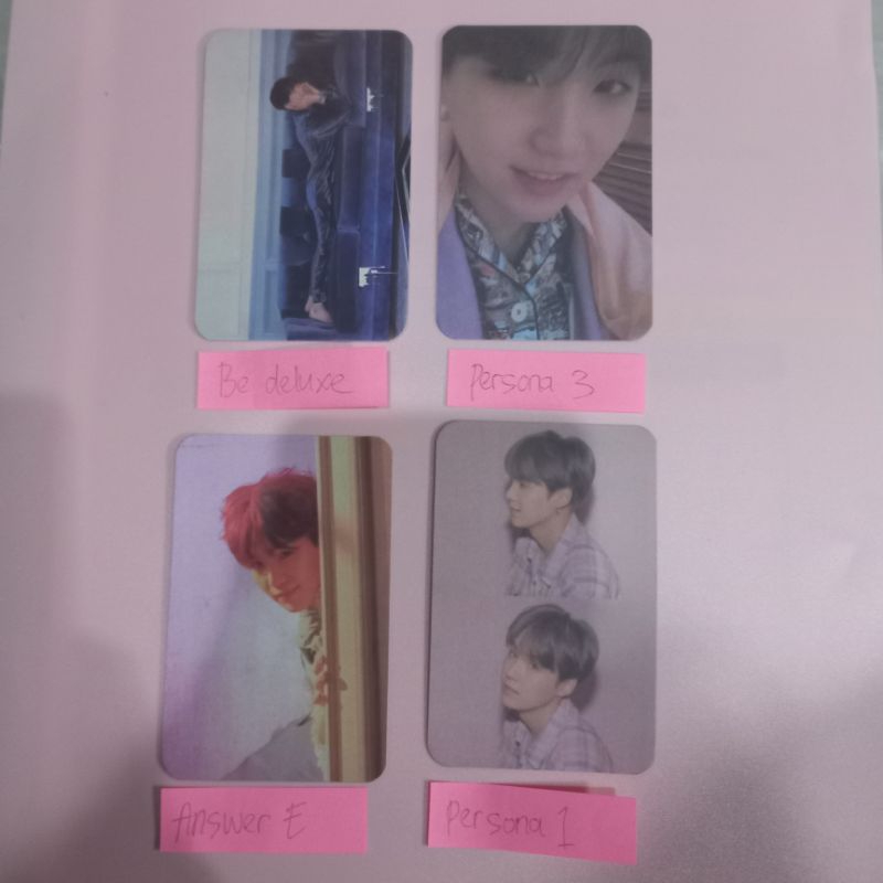 photocard album suga yoongi bts persona answer be deluxe unofficial