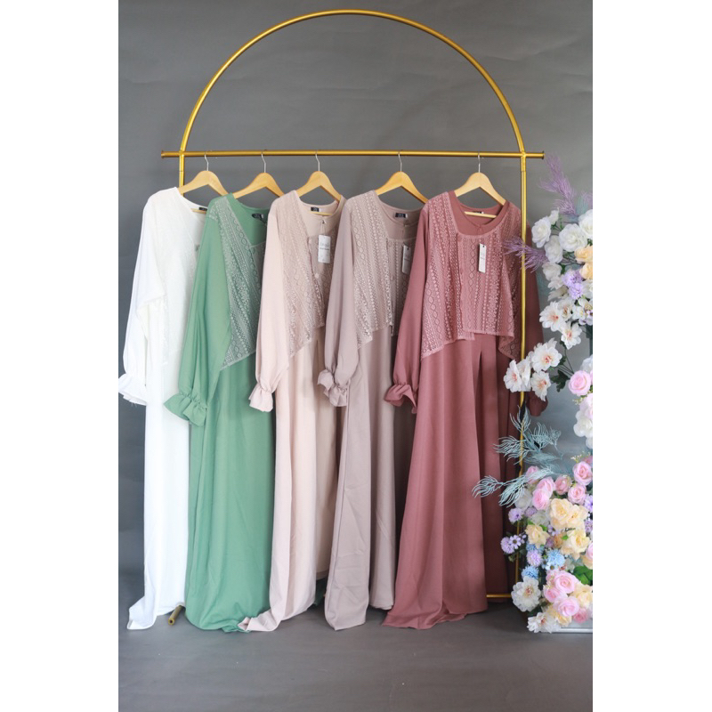 Shafira Dress Jumbo-Gamis Lebaran Bigsize-by Omah Muslim