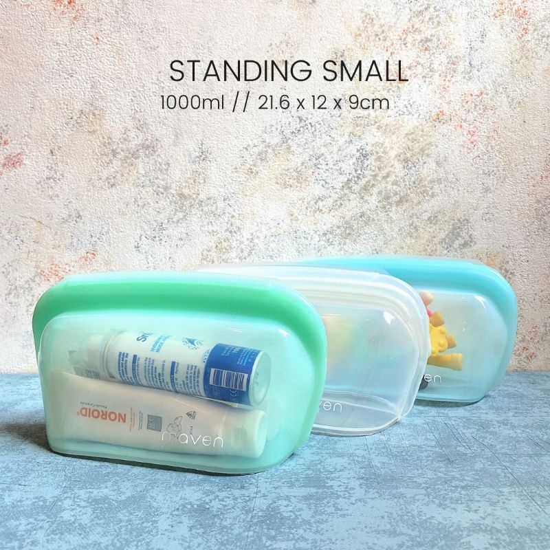 MAVEN STANDING SMALL (1000ML) Silicone Bag Food Grade &amp; Leakproof