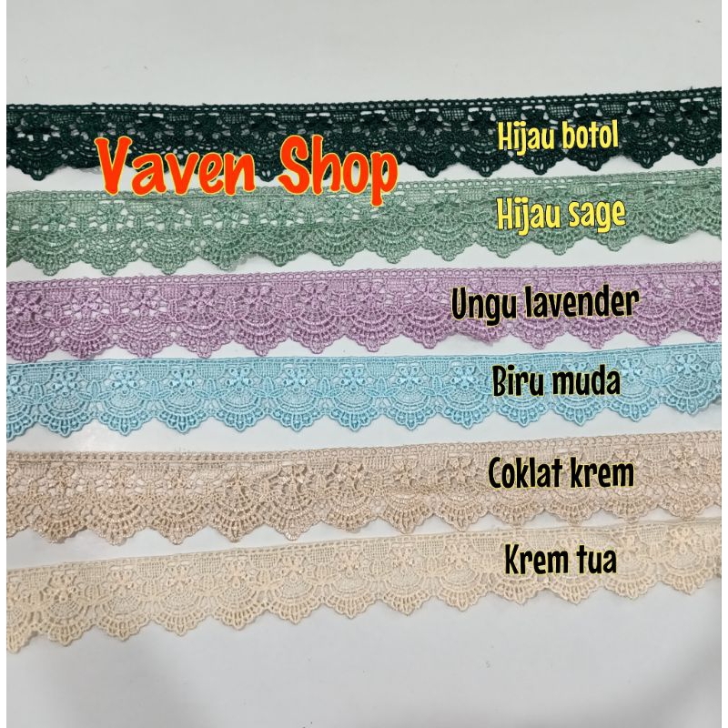 Renda Gyper 3,5 cm G120 Ecer 1 yard