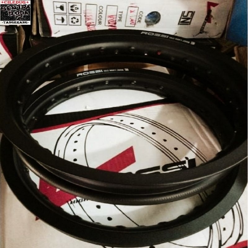 Velg VRossi 2Pcs Ring 14 Ukuran 185/215 / Pelek Jari2 185/215 - 14 (Back To Black) 2Pcs