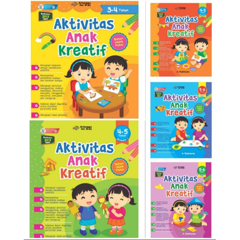 Aktivitas Anak Kreatif untuk PAUD/TK Erlangga