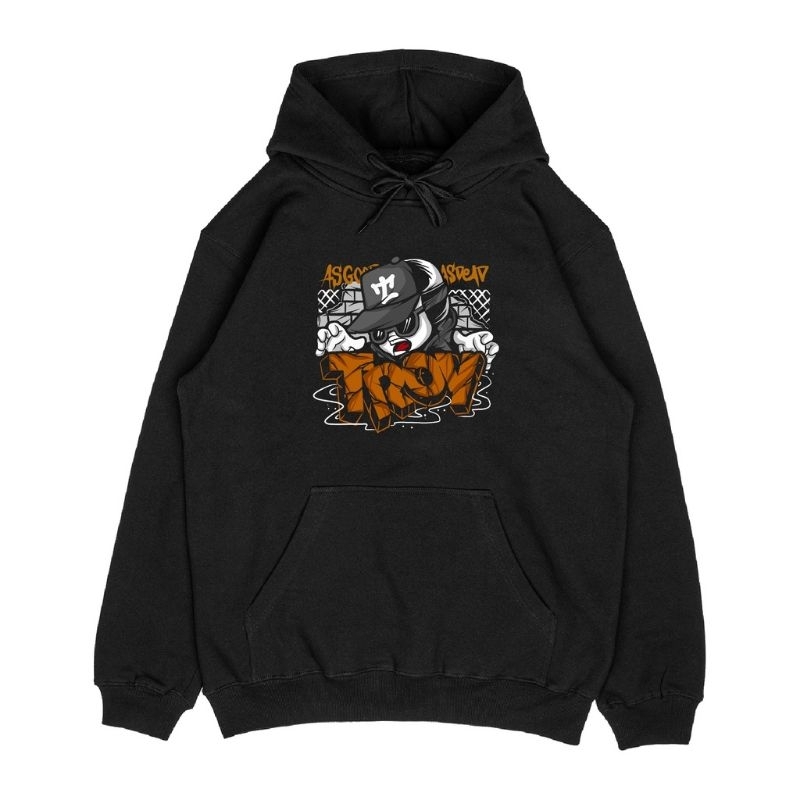 Hoodie TROY COMPANY AS GOOD BLACK