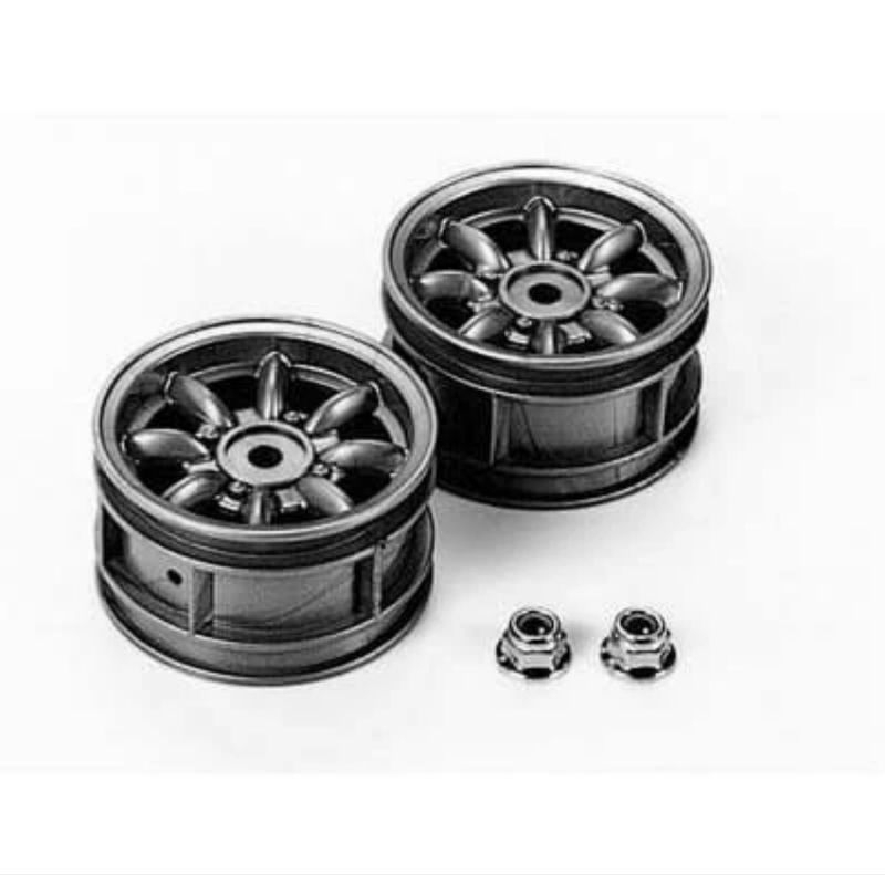 2 pcs TAMIYA 50569 M-CHASSIS RETRO VELG RIMS WHEELS SILVER