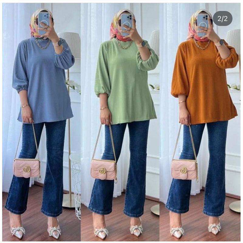 atasan wanita denolla hanover merk clarke blouse wanita