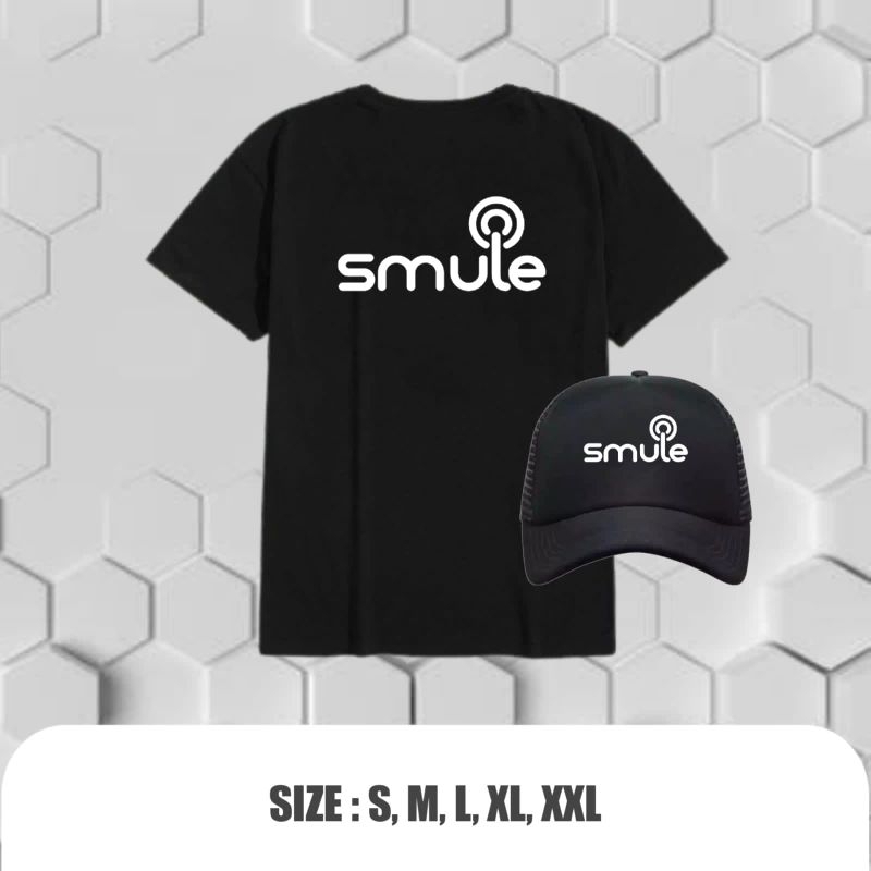 KAOS FREE TOPI SMULE SABLON PUTIH SIMPLE//KAOS MUSIK