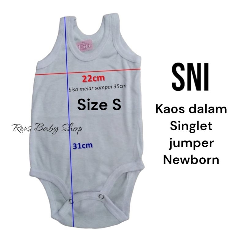 SNI ENJIE Jumper singlet kaos dalam polos putih anak perlengkapan baju bayi baru lahir newborn 0 1 2 tahun