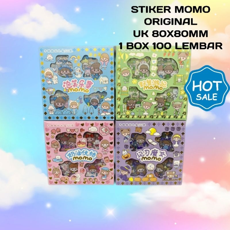 stiker momo 100pcs anti air kartun lucu2 original