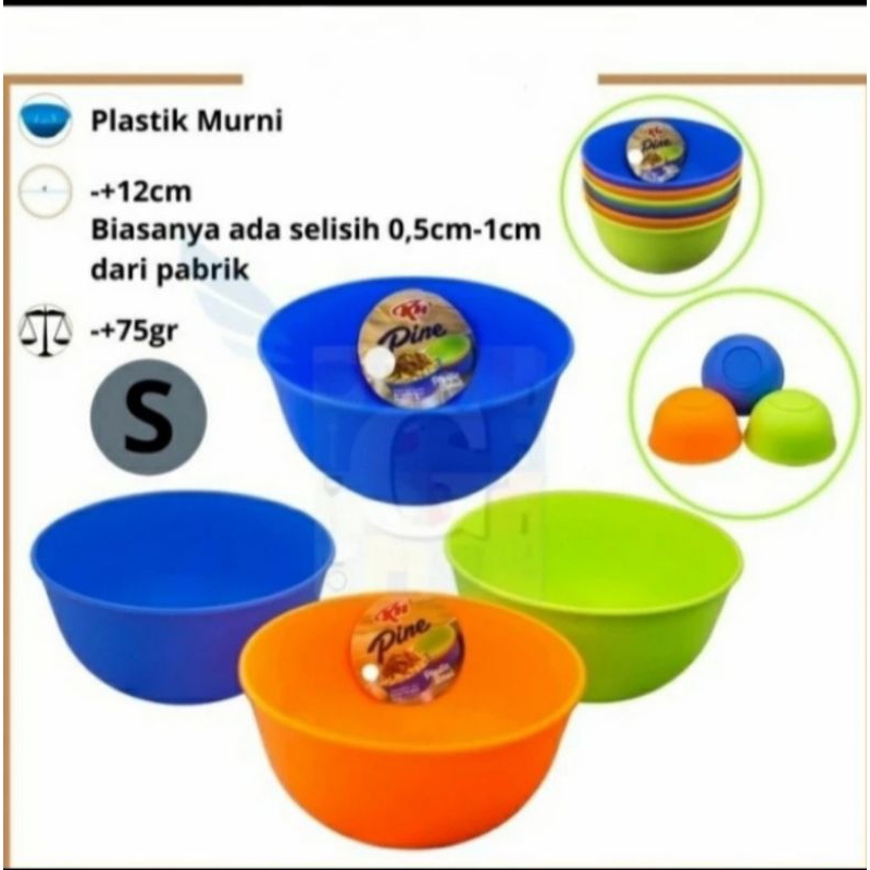 Mangkok Kecil Plastik Pine (S) | Mangkok Kuah Plastik( 1 Lusin)
