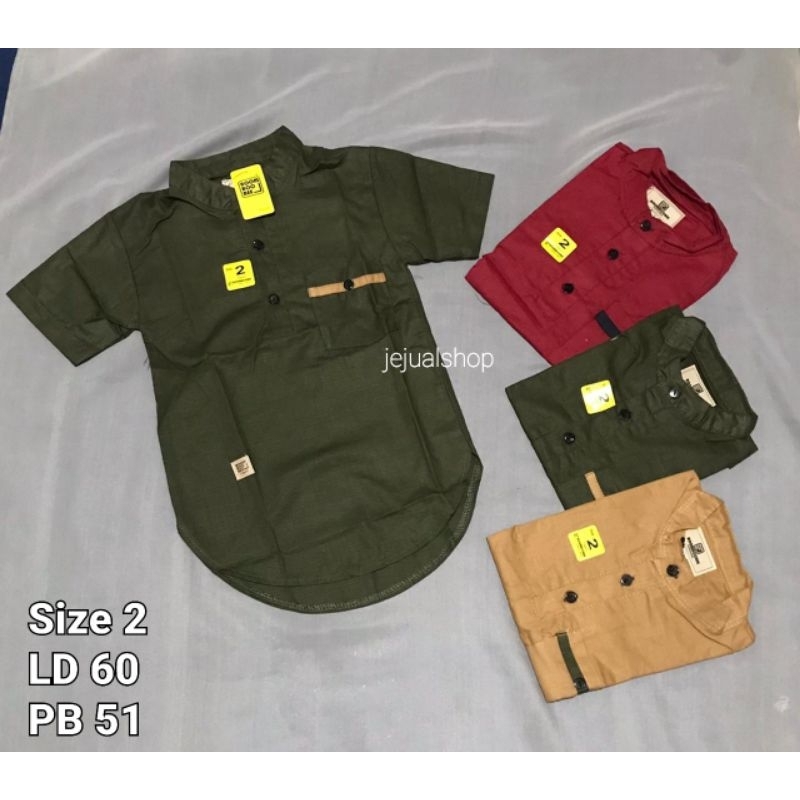 koko kurta anak/koko kurta boomboobee/koko kurta lengan pendek murah size 2