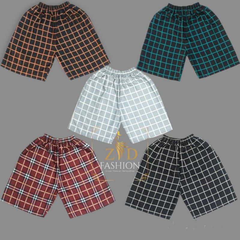 CELANA PENDEK TARTAN ( MOTIF KOTAK)  DEWASA BAHAN KATUN/CELANA PENDEK VIRAL MURAH