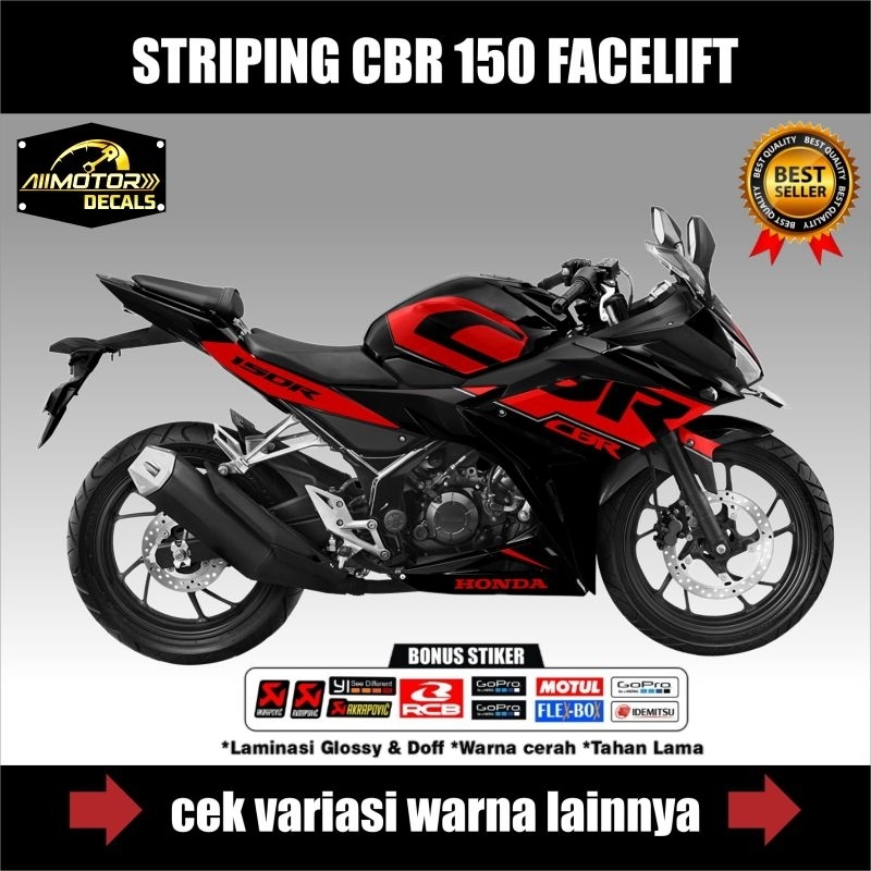 Striping Honda CBR 150 Facelift / Stiker List Variasi Motor Cbr 150 Facelift Variasi Simple cbr
