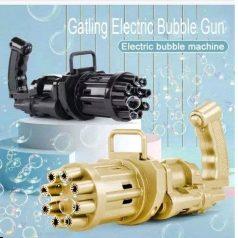 MAINAN PISTOL GELEMBUNG BUSA ELEKTRIK BUBBLE GATLING GUN