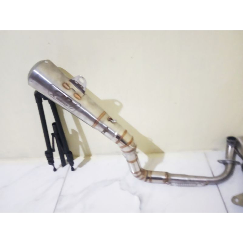 Knalpot cld x moster laser leher atas Vario beat scoopy