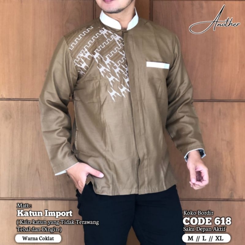 baju koko lengan panjang code 618 by Another fashion