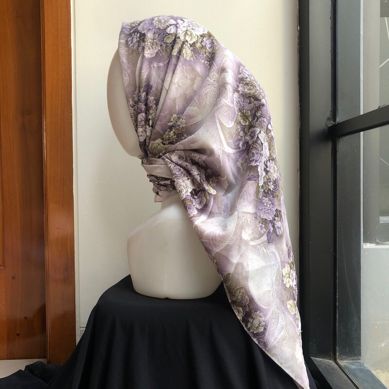 PURY SEGIEMPAT polycotton motif hijab viney kerudung potton krudung vine GYNDA HIJAB