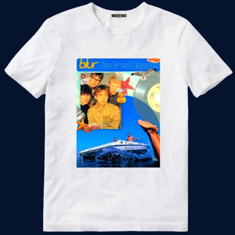 Kaos Baju Tshirt Pria Laki Cowok Cewek Perempuan Unisex Dewasa Band Blur Leisure The Great Escape 13