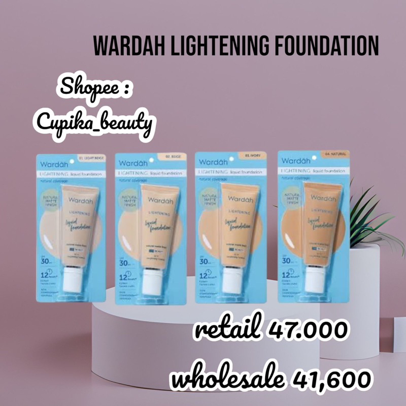 [ku] [foundation lightening] wardah LIGHTENING liquid foundation 25 ml tube || foundation wardah lightening