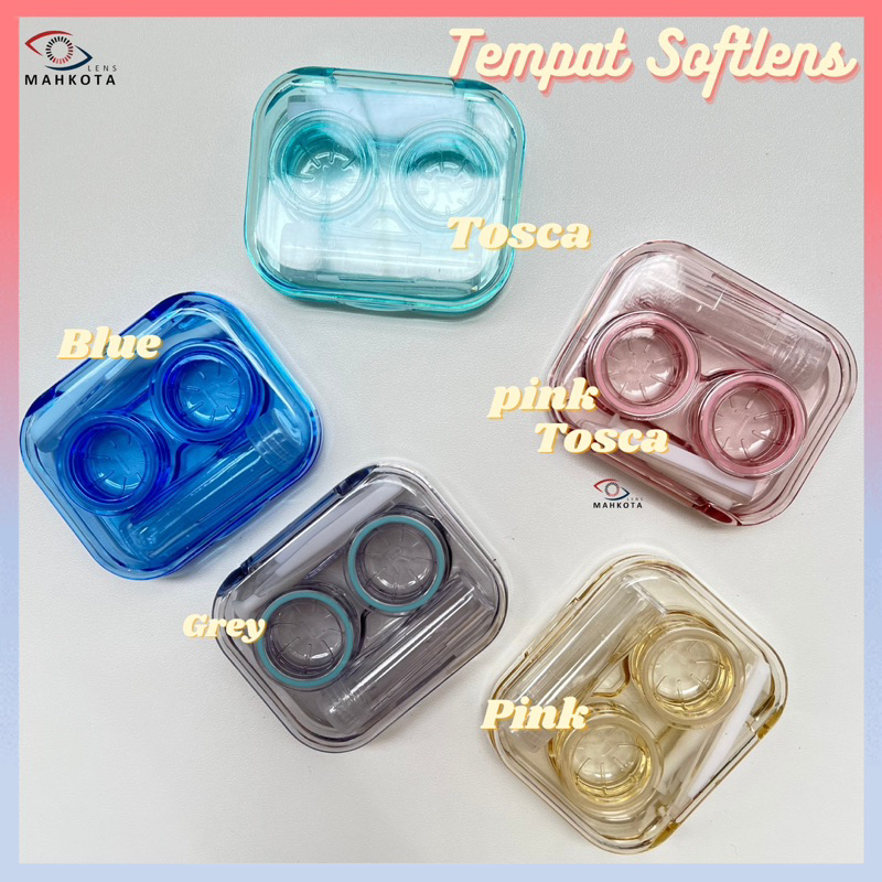 TRAVEL KIT MINI TRANSPARANT / TEMPAT SOFTLENS KECIL / KOTAK SOFTLENS LENSA