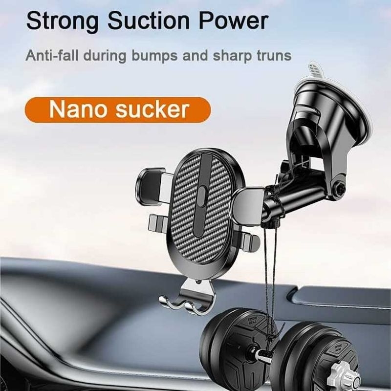 AUW Phone Holder Air Vent One Hand Operation 360 Adjustable - BS-209 Suction Power