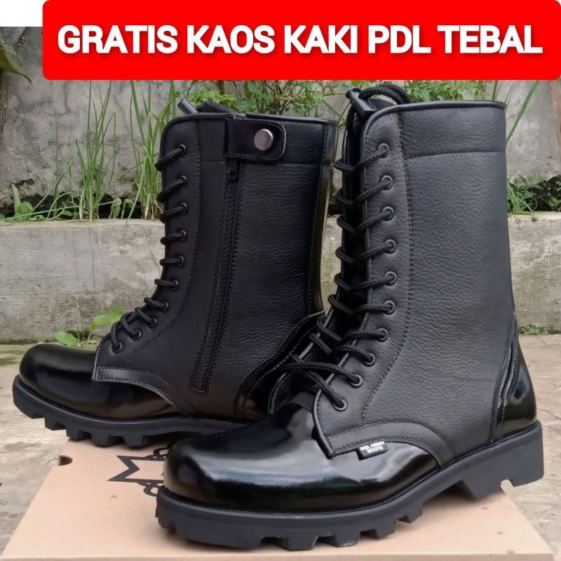 SEPATU PDL TNI POLRI SECURITY SATPAM BAHAN KULIT SAPI ASLI MERK RGL SEPATU PDL DINAS LAPANGAN