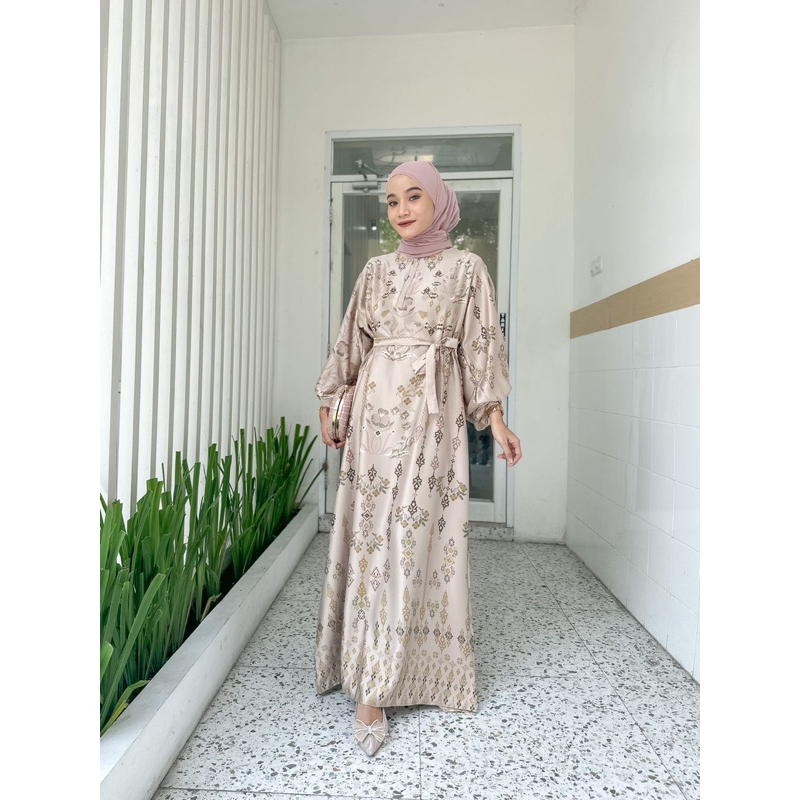 FATIMA DRESS LOCANA / GAMIS JUMBO ARMANI SILK BUSUI MEWAH / GAMIS SATIN ETNIK
