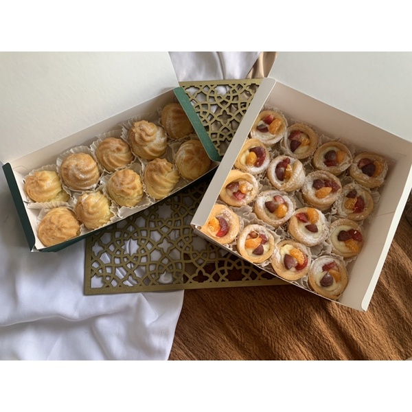 

Hampers Idul Fitri/ Ulang tahun / natal / imlek Kue Soes Vla / Kue Sus Vla / Choux Cream