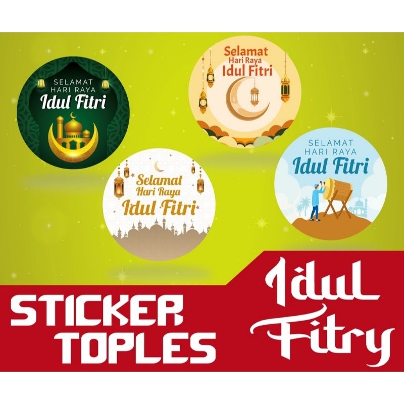 

Sticker Bulat Parcel Hampers Toples Lebaran Idul Fitri