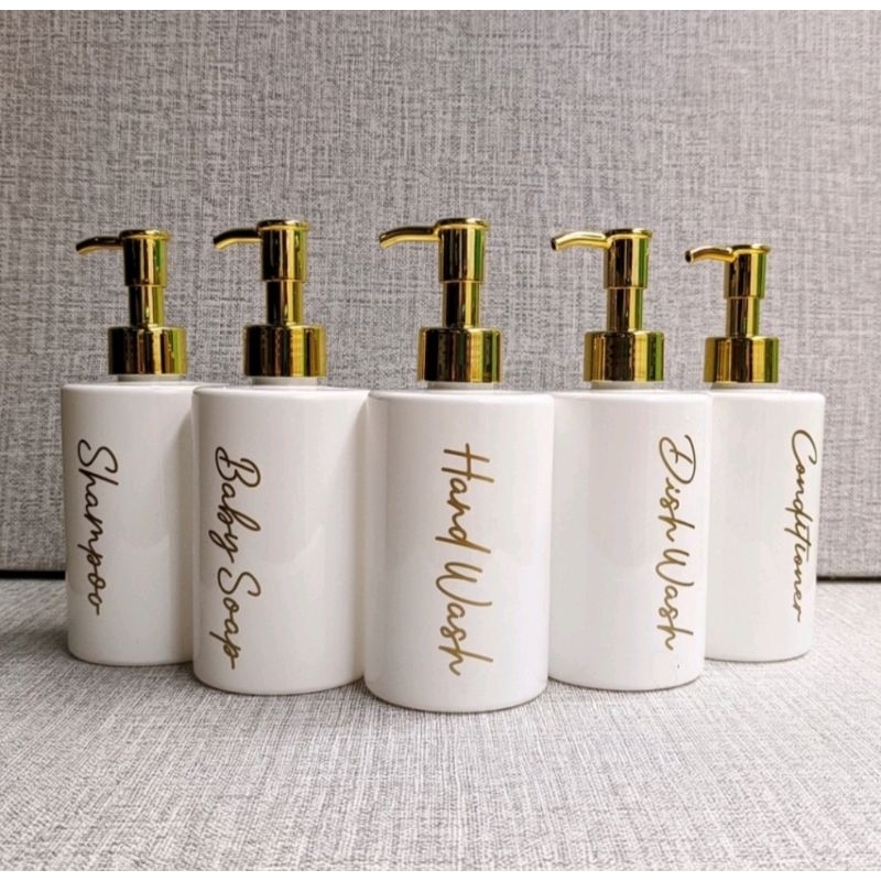 Botol Sabun Cair Pump 250ml Pump Luxury Gold / Botol Pump 250ml