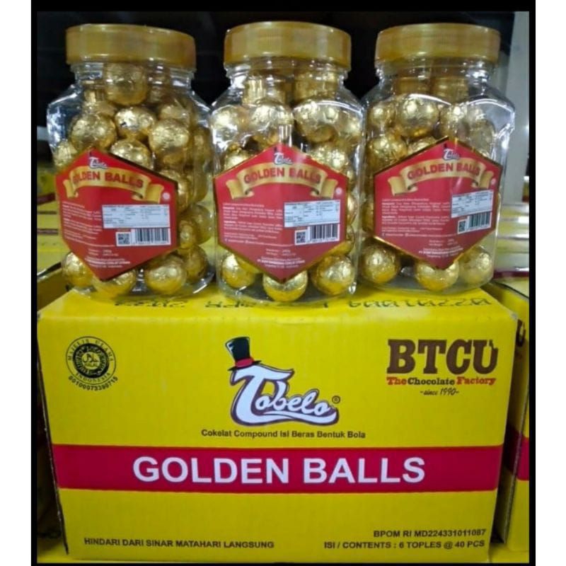 

TOBELO GOLDEN BALLS 1 DUS ISI 6 TOPLES @40