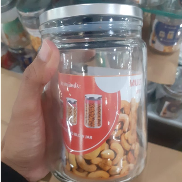 Toples Lebaran Terbaru 1Pcs 800ml (IMJ-8N/ATSL)  Toples Jar Tutup Stainless Kedap Udara / Toples Ked