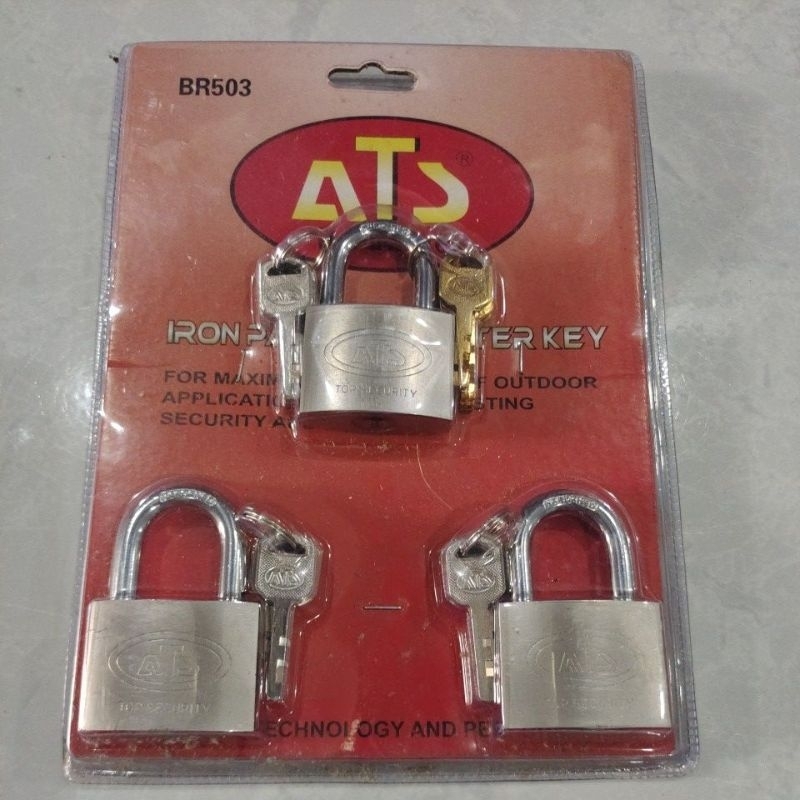 ATS Gembok master key 50mm isi 3 / Gembok master key 50x3