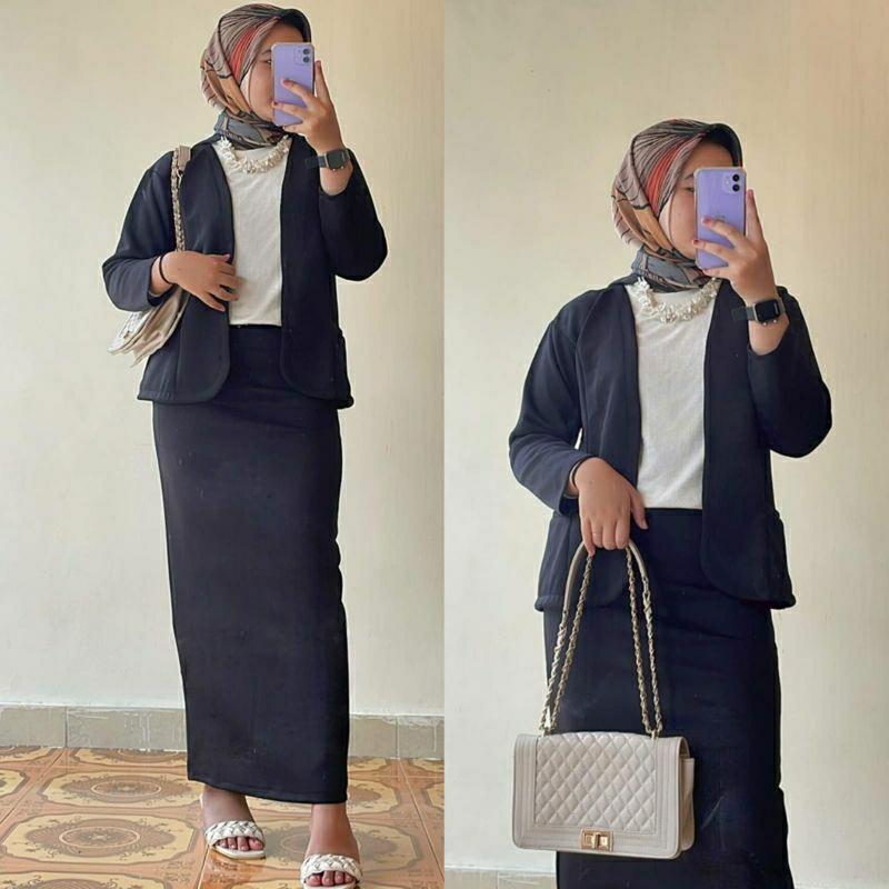 NABILA SET BLAZER ROK SPAN