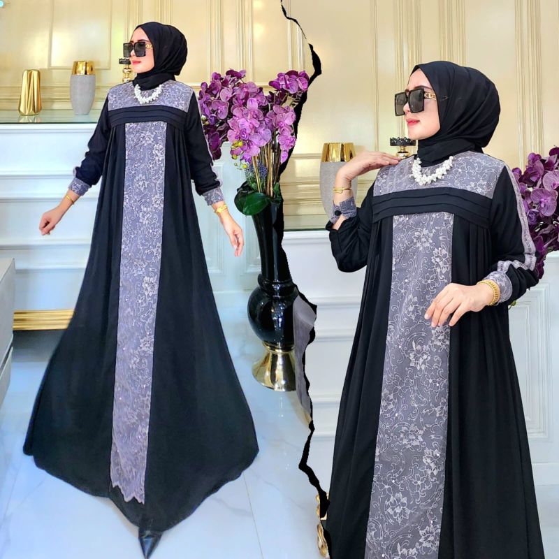 Dress Cantik ORi effoni ceruty babydoll mix tile