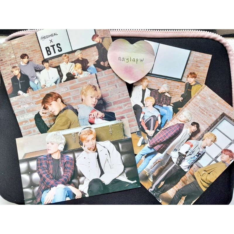 bts mediheal postcards + envelope