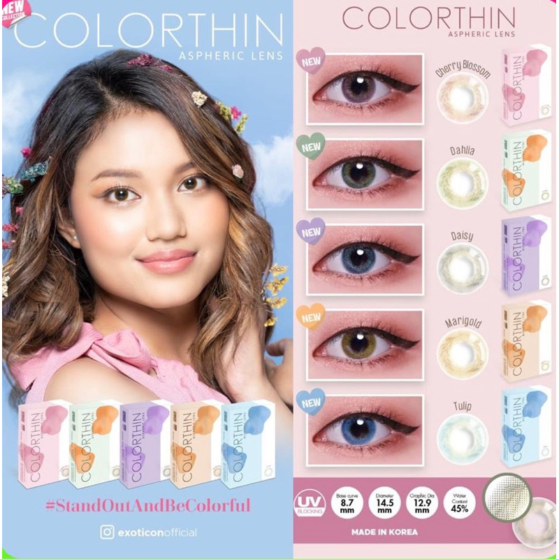 Softlens Colorthin by Exoticon Dia 14.5mm | Ready Normal &amp; Minus (FREE LENSCASE)