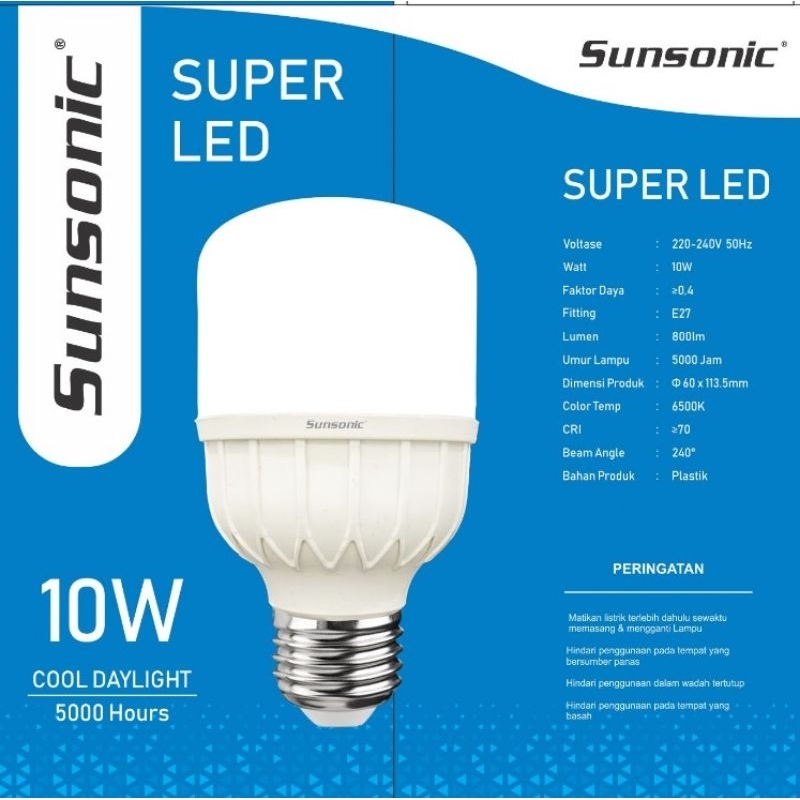 Bohlam Lampu LED Capsule 10 Watt SUNSONIC