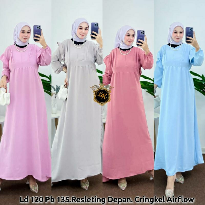 Terbaru Gamis Cringkel Jumbo Ld 120 | Dress Cringkel Jumbo | Longdress Jumbo  LD 120  | Gamis Jumbo|