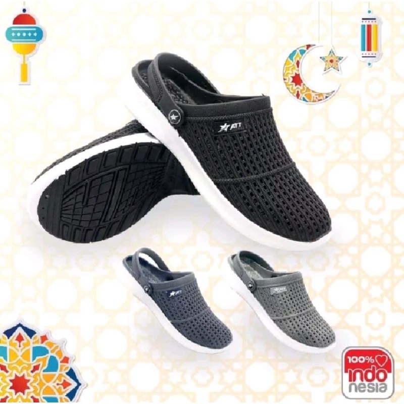 36-43 SEPATU SANDAL SLIP ON ATT Sandal Karet ATT MSL 562