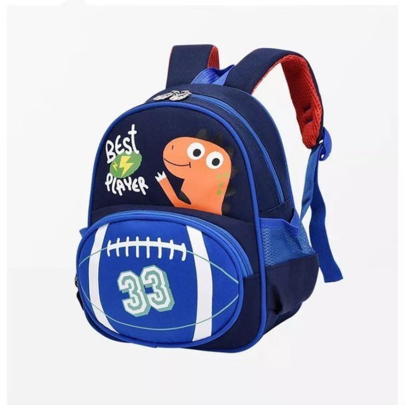 Tas Ransel Anak PG PAUD TK Karakter Dino baseball  - tas anak