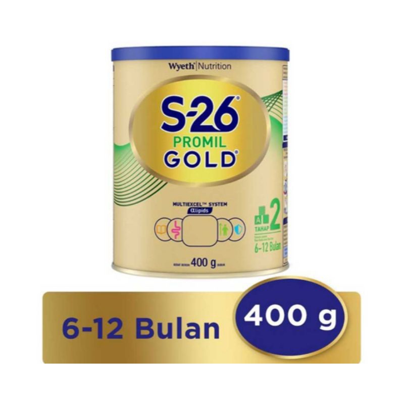 S-26 Promil Gold Tahap2 Susu Formula Bayi 6-12 Bulan 400g