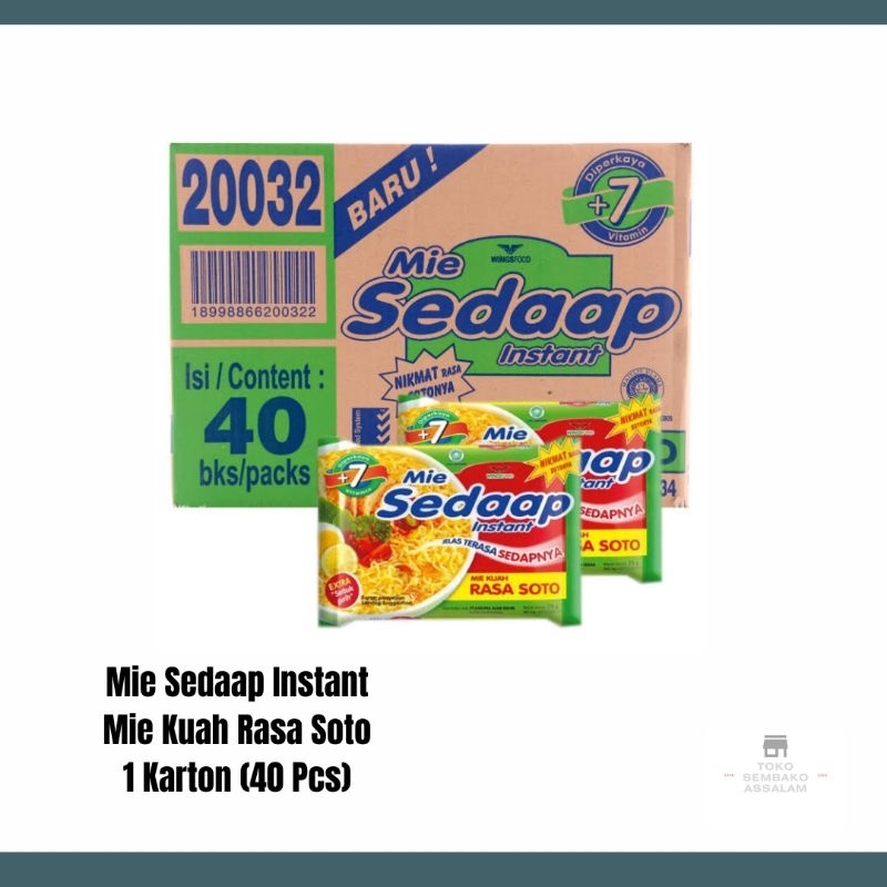 Mie Sedaap Rasa Soto 1 Dus / Mie Sedap Soto 1 Karton