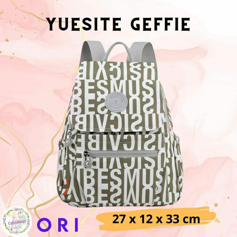 RANSEL WANITA TAS PUNGGUNG YUESITE GEFFIE MEDIUM BACKPACK KOREA STYLE IMPORT