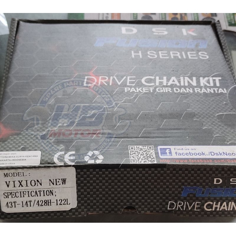 Gear Set (Paket) + Rantai Vixion New