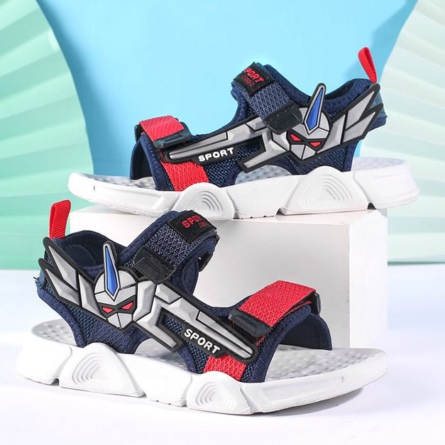 GLORYKIDZ 2023SH2099 Sendal Anak Laki Laki 3 Tahun - 12 Tahun Sendal Gunung Anak Laki Laki Transformer Sandal Anak Robot Import Bahan Karet Empuk Size 27-38