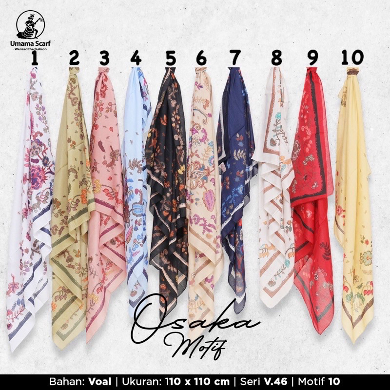 V.46 SEGIEMPAT OSAKA MOTIF UMAMA JAHIT TEPI